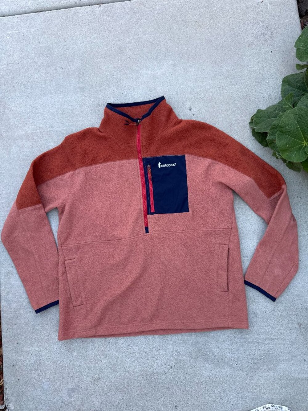 Cotopaxi Quarter Zip Orange & Blue Colorblock Fleece Jacket Outdoors Women's XL